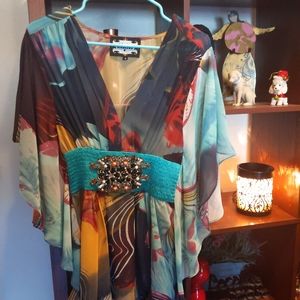 Fabulous Meghan LA silk embelished top